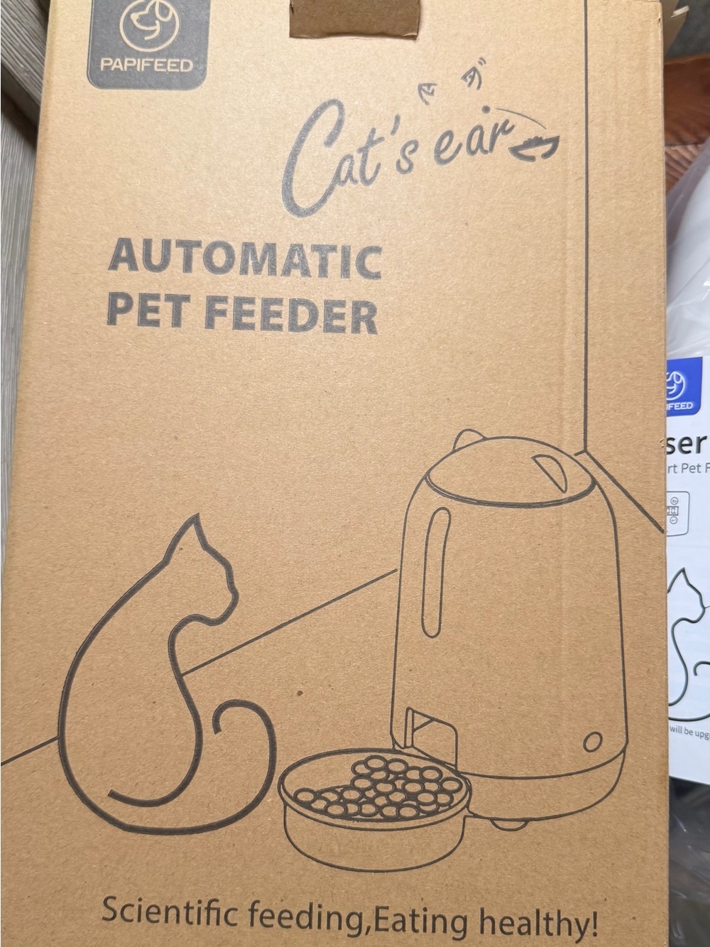 PAPIFEED Automatic Pet Feeder in White